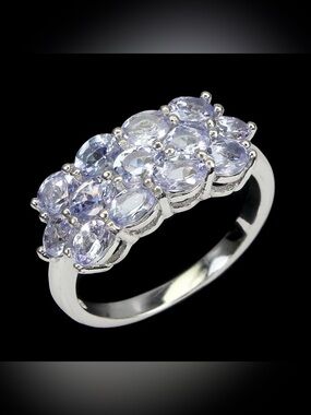 Stunning Natural Blue Violet Tanzanite 2.60CT in 925 Sterling Silver Ring Sz 7